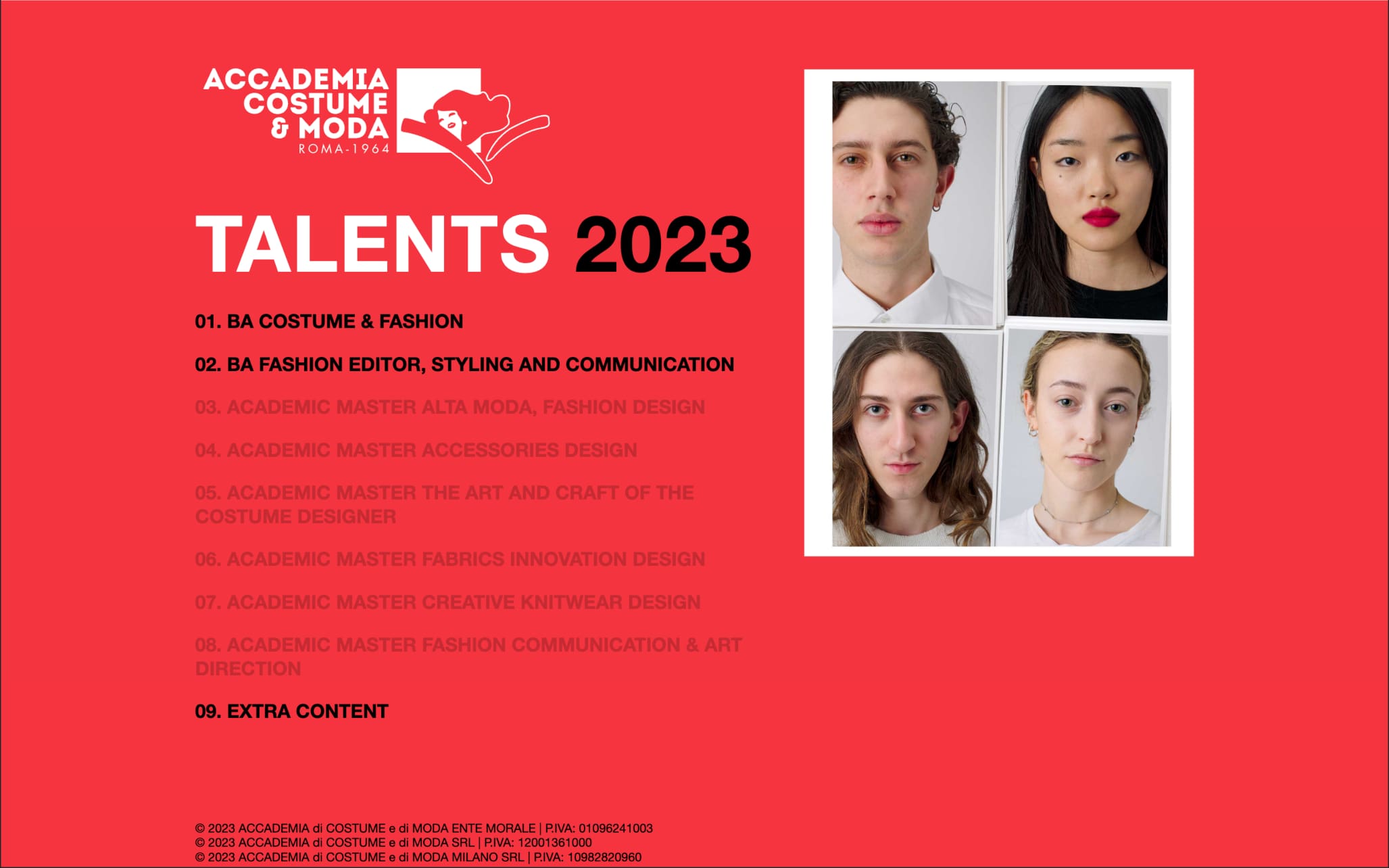 Talents 2023 - Accademia Costume & Moda